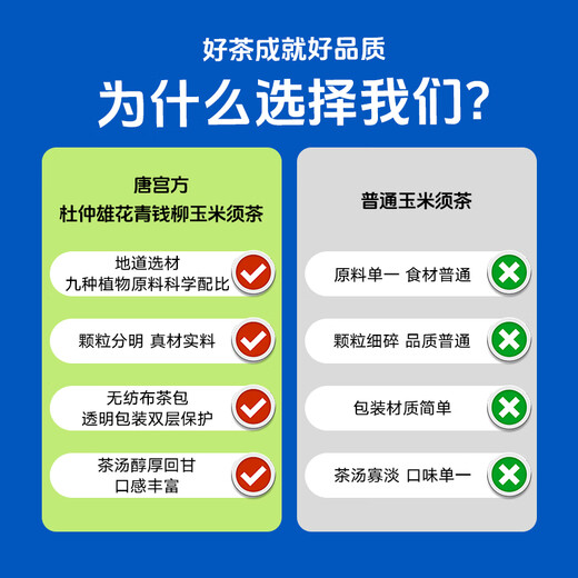 唐宫方杜仲雄花青钱柳玉米须茶冲泡茶包中老年糖友大盒装独立包装 青钱柳3盒