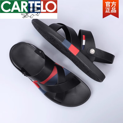 Kartelmarke High-End-Sandalen Herbst herbstlich trendy und modische Sandalen mit Dual-Purple Outer Wear-resistenten Strandschuhen schwarz 9793 44