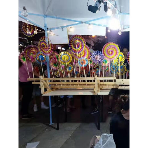 六一儿童节小风车 大号亮片太阳花风车 儿童玩具户外运动塑料七彩 立体风车混(五个起发