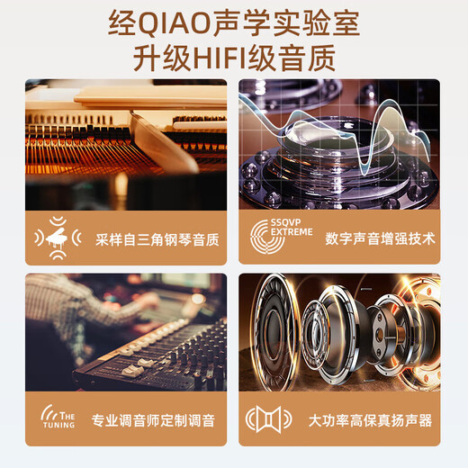 贝琪（Betsy）电钢琴重锤88键成人家用初学者专业考级家用书桌电子钢琴B867棕