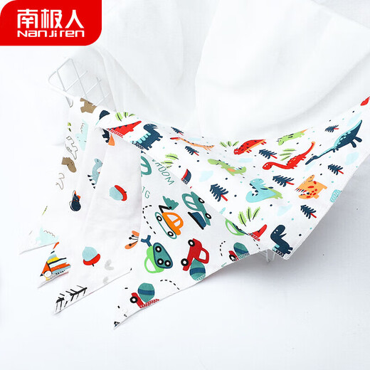 Nanjiren baby saliva towel newborn pure cotton triangle towel baby bib saliva pocket children's absorbent bib 5 pack