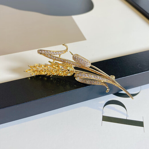 Crystal Brooch Men's Suit Coat Jacket Sweater Corsage Pin Personalized Trendy Simple Men's Badge Birthday Gift Maisui-X168