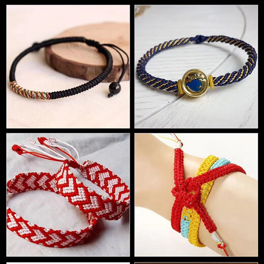 Pei Nanwei solid wood bracelet braiding artifact tool red rope braider hand rope braiding cord fixed frame hand-made rope stand three-legged solid wood braiding frame (including clip)