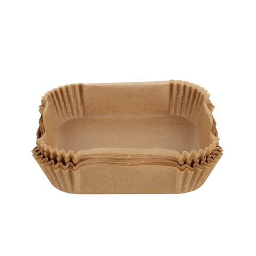 Jidaocook air fryer special paper square silicone oil absorbent paper French fries fried chicken barbecue paper baking oven fryer paper natural color (universal) square air fryer paper 50 sheets