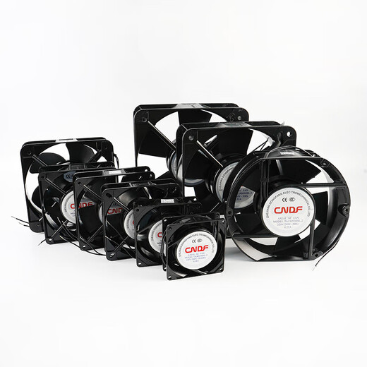 迈恻亦CNDF散热风扇12V轴流风机220V/380V散热器风扇24V4 5 6 8 9 12C TA-15051(方形) 220V