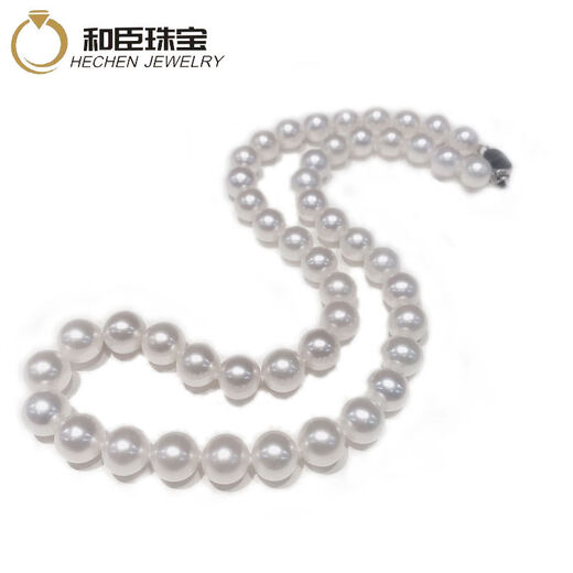 Get 10% off if you give it off AAAA natural freshwater pearl necklace perfect round strong light white gift for mom White perfect round flawless 9-10mm43cm