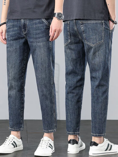 Seven Wolf Jeans Men's Summer Fashion Loose Straight Trousers Men's 2025 New American Retro Nine-point [Quality Selection-A9720] 29