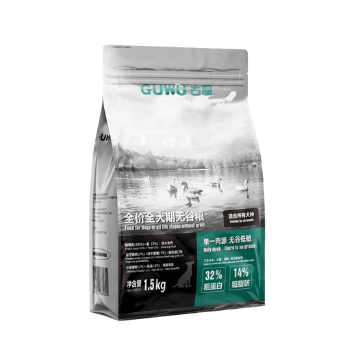 OIMG Furuya Grain-Free Dog Food, All Dog Stages, All Dog Breeds, General Food, Single Meat Source, Hypoallergenic, Dilute Tears, Duck Meat Pear, Duck Meat Pear 1.5kg