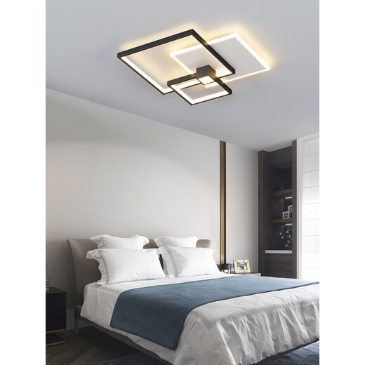 Yongzhi master bedroom lamp high-end 2024 new minimalist room lamp room study lamp atmospheric new Internet celebrity Zhongshan Oval white + black 45*7CM three colors