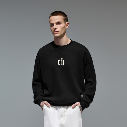 CHINISMCH卫衣男美式高街宽松套头情侣上衣重磅经典版圆领卫衣SC20071016