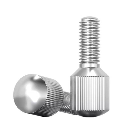Tianzhuo Hardware 304 stainless steel small head knurled hand screw GB836 single head vertical grain adjustment round screw M3M4M5M6M8 M4*8-2 pieces