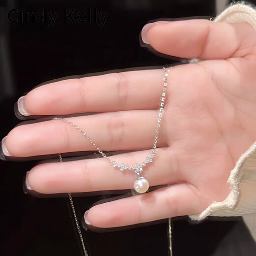 Cindy Kelly light luxury 999 silver necklace for women, high-end, exquisite and practical clavicle chain for wife, wedding anniversary birthday gift for girls, platinum, practical and high-end for wife and girlfriend
