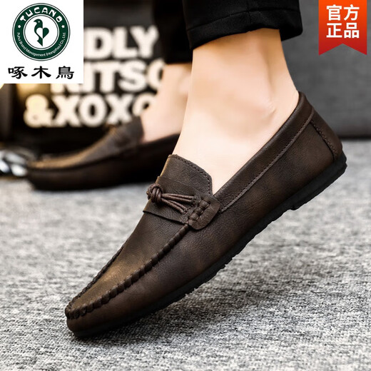 Zapatos de gorro para hombres de primavera de carpintería y verano trabajos de negocios coreanos zapatos de cuero casual de cuero transpirable y versátil