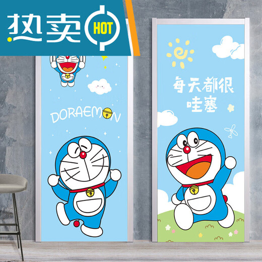 Дверные наклейки на дверь детской спальни Doraemon