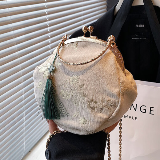 Poke Snail estilo chino Super Hot Hand con nuevo Bolso de Mujeres Chinas para mujeres 2024 Bordado de moda Summer Bordery Small Round Fashion Versatil Crossbody Bols