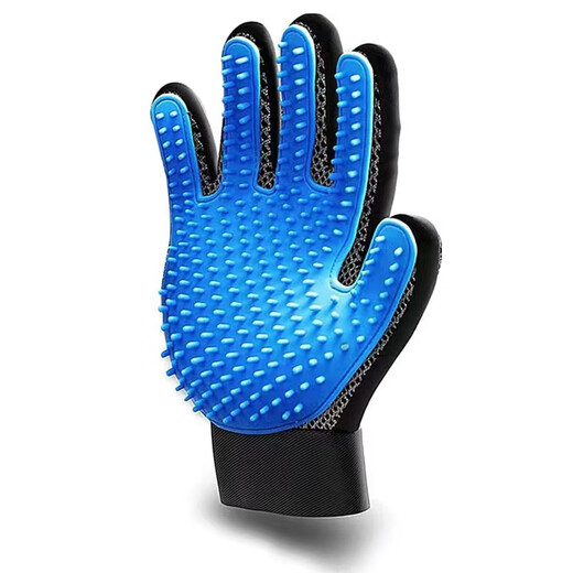 Pet Chila Cat Gloves Dog Hair Comb Dog Hair Removal Comb Pet Cleaning Supplies to Remove Floating Hair Cat Hair Cleaner 266 Nails Export Quality Blue Right Hand