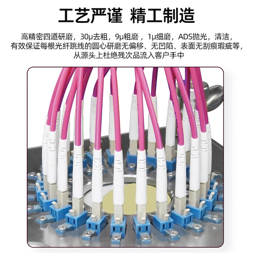 UPlian OM4 10,000 Gigabit Multimode Fiber Optical Jumper LC-LC Engineering Telecommunications Grade Dual-core LC Pig fiber 25G Switch Optical Fiber Module Connection Line Optical Brazing Line OM4 Multimode Dual-core LC-LC 3 meters