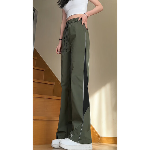 Du Xiaoxian Bingsi Wide-leg Ladet Casual Hosen für Herren Sommer Neue American Vibe Outdoor Mountaineering Workwear Sportshosen K829 Black M [Empfohlen 90-110jin [Jin entspricht 0,5 kg]]
