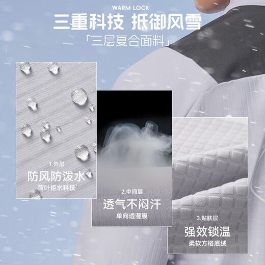 EVR Cycling Jacket Winter Cycling Jacket Fully Windproof Fake Two-Piece Three-in-One Fleece Warm Velvet Shield-Black L