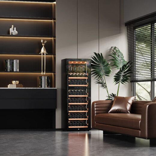 Bai Kailun red wine cabinet, constant temperature and humidity wine cabinet, air-cooled, frost-free, home office special tea cabinet, wine Moutai humidity-controlled display cabinet, fruit drinks and wine, first-class energy efficiency, multi-functional model - tea - red wine - foreign wine - white wine 420L upgraded model - precise temperature and humidity control