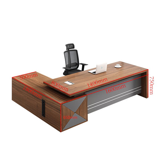 Lan Ran Boss Desk Executive Desk Modern Simple Manager President Desk Supervisor Desk 1600*800 Including Side Cabinet
