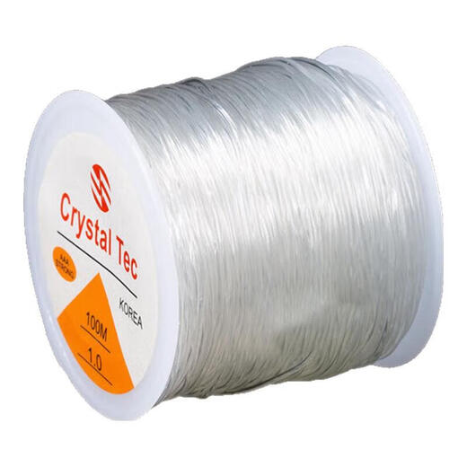 High-quality 100-meter crystal elastic thread, wear-resistant beaded rope, Buddhist beads, rubber band bracelet, bracelet, beads, and toy thread. 1.0mm crystal elastic thread (100 meters) 1 roll