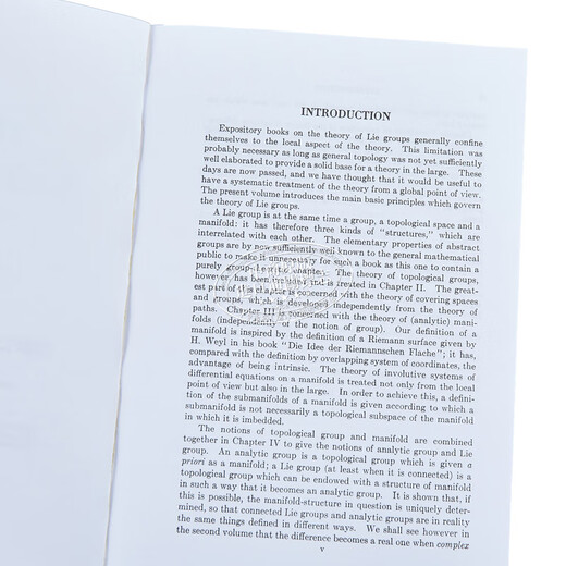 谢瓦莱 李群理论 Theory of Lie Groups 英文原版 Claude Chevalley