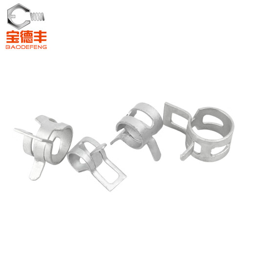 Baode Fengda Cro Elastic Clamp Stahlgürtel Hoop Feder Stahl Klemme Wasserrohröl Hoop 65 Manganstahl Klemme Q673 Rohrklemme M7.5x8x0.6 [50 Stück]