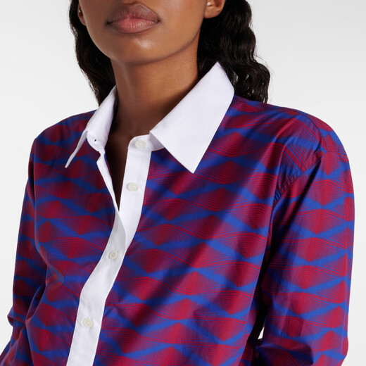 DRIES VAN NOTEN Printed cotton shirt P00915640 Beige XS CN 160/84