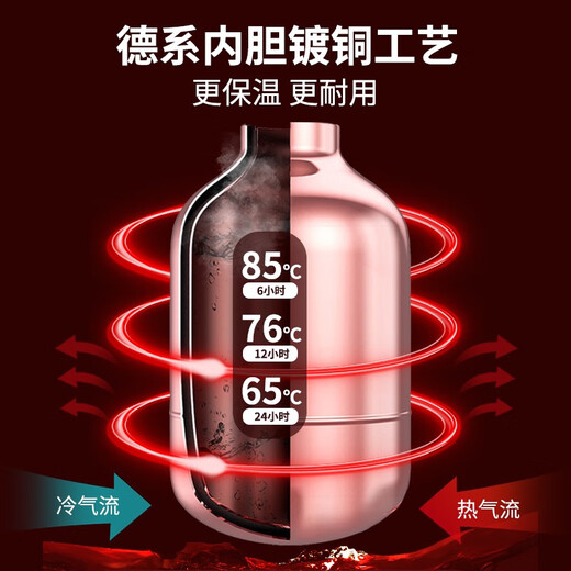 Thermal insulation pot for household large capacity 304 stainless steel inner liner long-acting insulation hot water bottle wedding dowry customization 9277 Universe Blue 2.1 liters, inside and outside 304 not 0ml