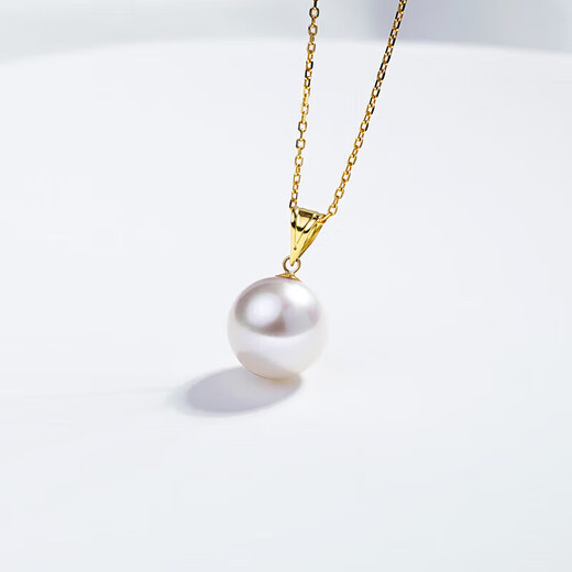 Tahitian 18K gold Edison pearl pendant 12-13mm high light freshwater pearl necklace for my wife