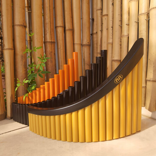 
Youyou 22 tube G-tuning ABS resin panflut novice beginners practice primary and secondary school music class healing instrument 22 tube white forehand right holding Basic style without base