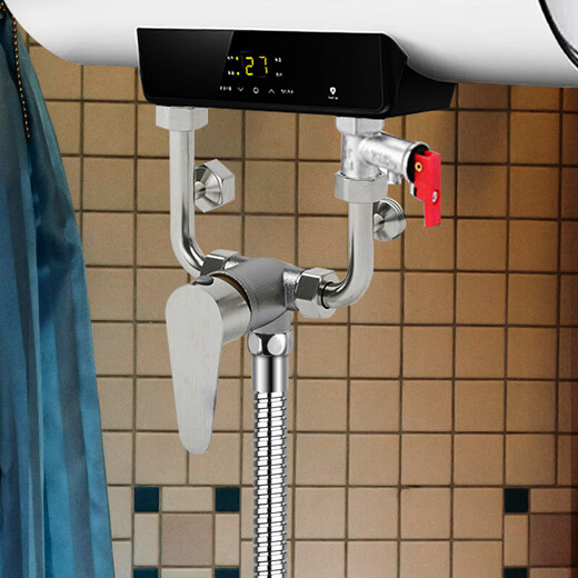 Dezhong electric water heater mixing valve U-shaped hot and cold water valve exposed shower faucet accessories 304 stainless steel shower switch p122