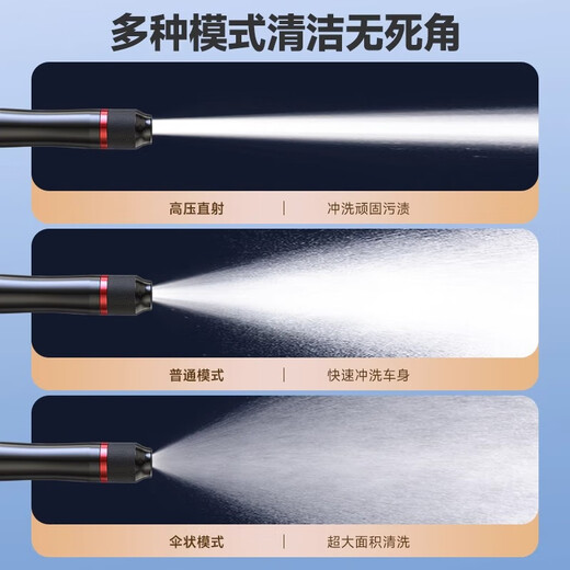 GERTHRON Germany Car Wash High Pressure Water Gun Household Washing Yard 2025 Nozzle Direct Injection Super Powerful Supercharged Artifact New Supercharged Alloy Water Gun (15 Meters After Water Injection) Free Metal Five-Piece Set