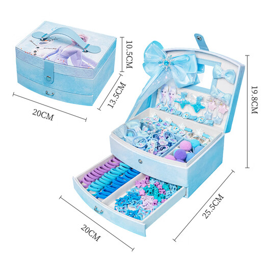 迪士尼（Disney）爱莎公主玩具女孩生日礼物饰品过家家首饰盒冰雪奇缘发夹发饰发圈