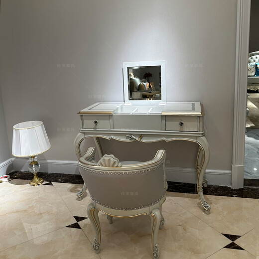 Lafite Mulsanne Tiffany Blue Dressing Table French High-end Villa Master Bedroom Dressing Table European Neoclassical Flip Storage Dressing Table Dressing Stool 1150*490*805