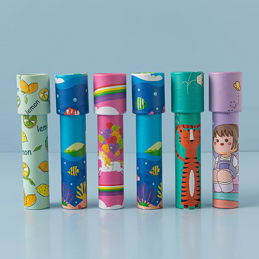 Blind Bebe Bunful Kaleidoscope Cartoon Prosrocks rotierendes Kaleidoskop Magischer und veränderlicher Blick auf Kindergartenspielzeug Kinder Spaß Kaleidoskop [3 verschiedene Farben]