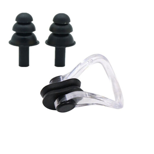 Chaosihui swimming nose clip waterproof and non-slip nose plugs for children and adults unisex silicone nose clip swimming earplugs nose clip bag 5 random colors