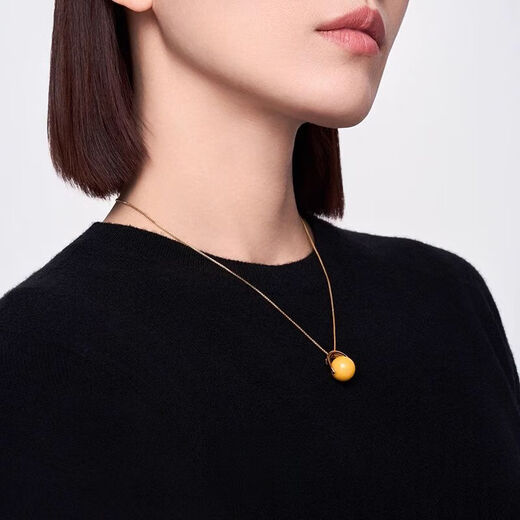 Fat Donglai's same beeswax pendant for women, Bailan necklace for women, 2024 new style for mom, 925 silver & beeswax