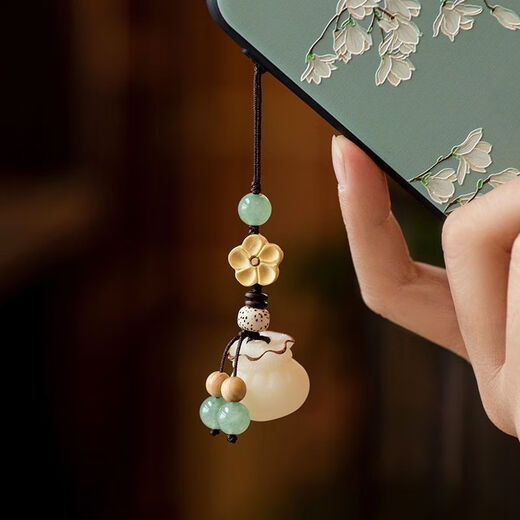Bolsa de dinero de Bodhi creativo a mano Cadena de telefonía móvil PARE CHAK CHAK CHASE RECTURA Riqueza, bendición, auspicioso regalo de dinero colgante Bag Blossom - 1 pieza 1