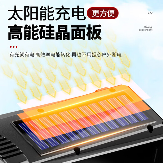 Shenyu Flashlight Strong Light Searchlight LED URE SURGRÉMENT lampe portable Charge à longue portée High Power Super Bright Patrol Mine Luxury [High Bright 699lm] Solaire + Charge rapide