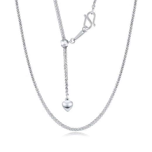 Mengjinyuan platinum necklace PT950 love Chopin chain tassel small peach heart a two-wear clavicle chain