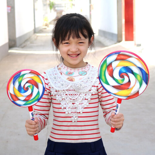 Lelinyuan Orff percussion instrument hand-beating drum Kindergarten toys children's lollipop drum music teaching aids wooden handle 8 inches
