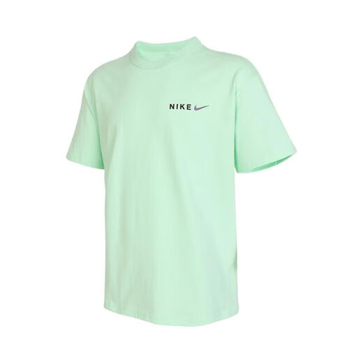 NIKE manches courtes hommes été nouveau col rond vêtements de sport ample à manches mi-longues respirant hommes T-shirt HF6172-376 imprimé vert S