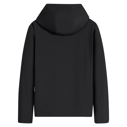 Dances with Wolves Velvet Lined Jacket Men's Winter Three-Proof Technology Hooded Jacket Men 001 Black 175