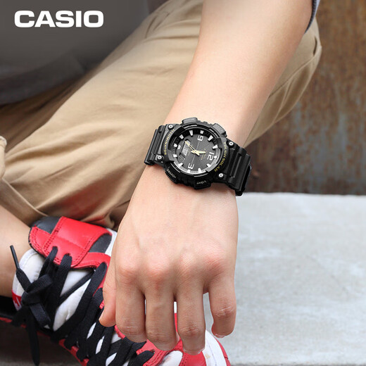 CASIO watch men's optical kinetic energy waterproof and shockproof sports electronic Japanese and Korean watch as a gift for boyfriend AQ-S810W-1B