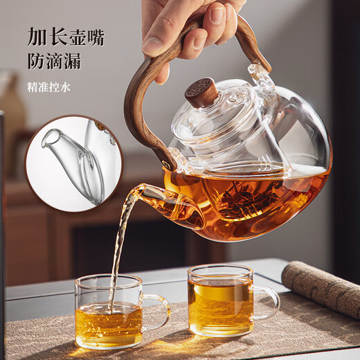 Yipot teapot glass teapot set household electric ceramic stove teapot kettle health pot complete tea set set 1.1L pot + 1000W stove