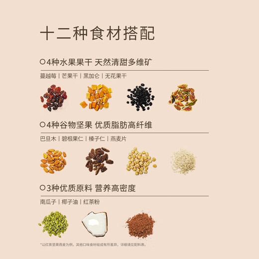 Cavely granola low-temperature baked oatmeal nutritious breakfast ready-to-eat nut overnight oatmeal 1 bag apple cinnamon oatmeal