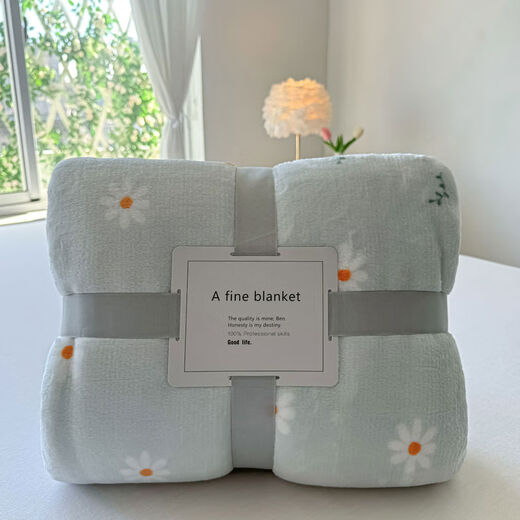 Sanqihu Milk Velvet Blanket Summer Air Conditioning Blanket Machine Washable Double Sided Velvet Sofa Cover Blanket Shawl Nap Blanket Four Seasons Little Daisy Premium Quality Inspected Health Care 100*120c Leg Cover Baby