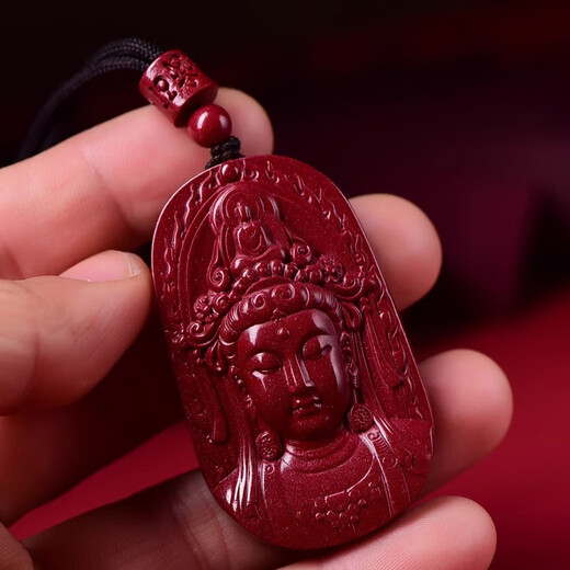 Freiheit spreche von Zimt im südchinesischen Meer Guanyin Pendellänner und Frauen Guanyin Bodhisattva Buddha Statue Sechs-Charakter-Mantra Halskette Lange Anhänger Accessoires Halskette